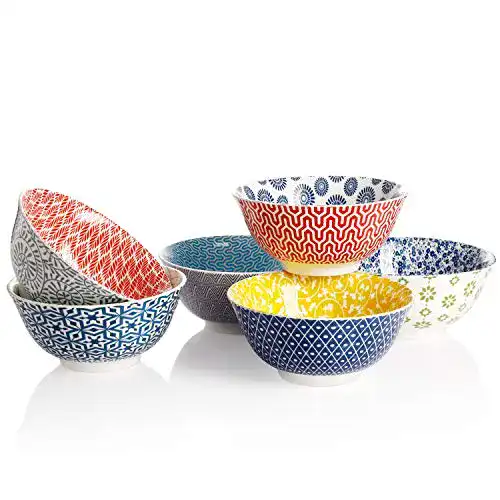 Müslischalen Amazingware 6er Set aus Porzellan, 500 ml