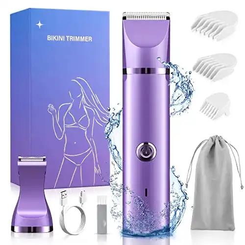Intimrasierer Damen YBLNTEK, 2 In 1 Akku Intimrasierer