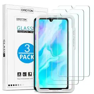 Huawei-P30-Lite-Panzerglas OMOTON 3 Stück Schutzfolie