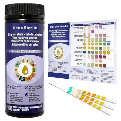 Ketonetest One+Step, 100 Urin Teststreifen mit Referenzfarbkarte