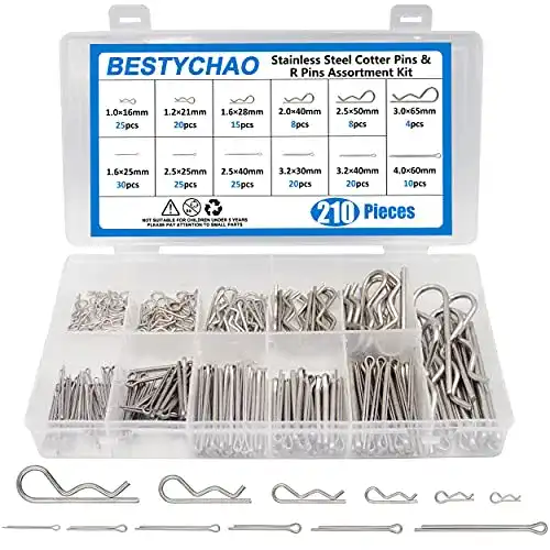 Splinte BESTYCHAO 210pcs Splint und R-Clip Sortiment Kit