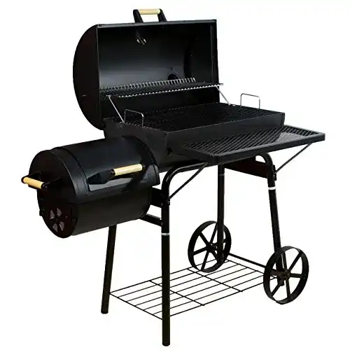 Smoker Nexos BBQ Grill Grillwagen Holzkohlegrill XL 32 kg