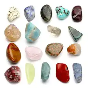 Trommelsteine Jovivi Naturstein Set Chakra-Set 18x verschieden