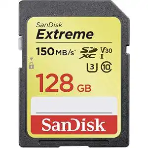 SDXC (128 GB) SanDisk Extreme SDXC UHS-I, V30, 150 MB/s