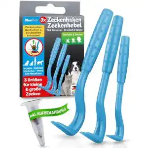 Zeckenhaken BluePet ® 3 Größen Set Zeckenentferner