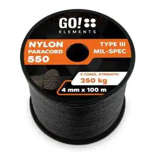 Paracord GO!elements 100m Seil aus reißfester Nylonschnur 4mm