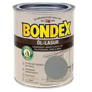 Holzlasur grau Bondex Öl-Lasur 0,75l, metallic grau