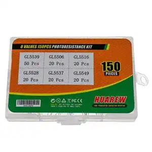 LDR HUAREW 6 Werte 150 Stück Fotowiderstand GL5539 GL5506 GL5516