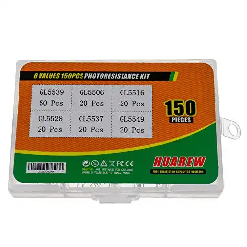LDR HUAREW 6 Werte 150 Stück Fotowiderstand GL5539 GL5506 GL5516