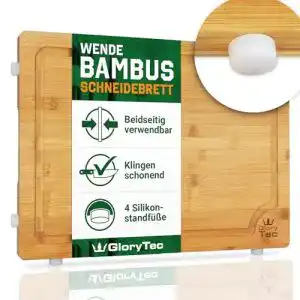 Bambus-Schneidebrett Glorytec, 40x30x2cm, klingenschonend