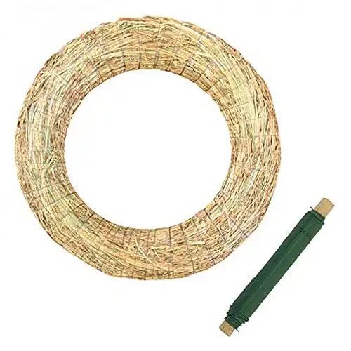 Strohkranz versandfuxx24 25 cm Adventskranz Rohling, Drahtspule