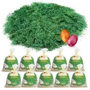 Holzwolle com-four ® 10x Ostergras in grün für Osternester