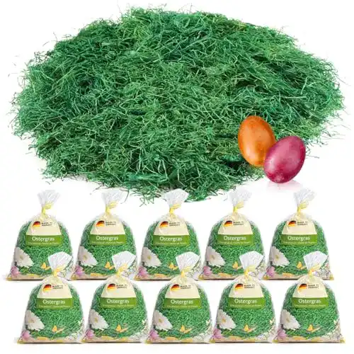 Holzwolle com-four ® 10x Ostergras in grün für Osternester