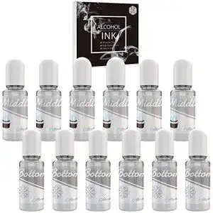 Alcohol Ink DecorRom Weiße Alkohol Tinte Set, 120ml 2 Typ weiß