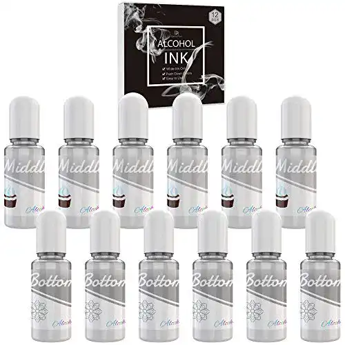 Alcohol Ink DecorRom Weiße Alkohol Tinte Set, 120ml 2 Typ weiß