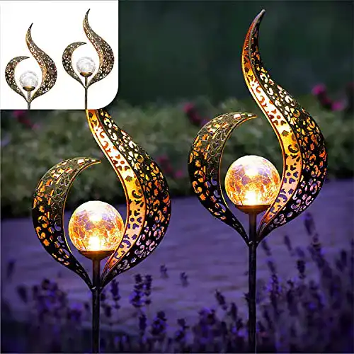 Solar-Fackel Gadgy Set von 2 Solarlampen für Außen Flamme