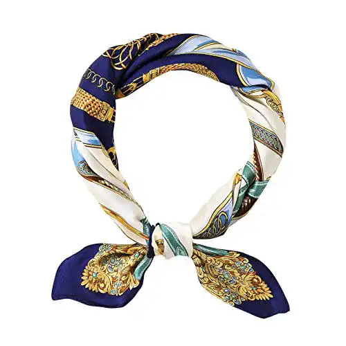 Seidenschal HOULIFE Damen – 100% Satin Seidentuch, Silk Scarf