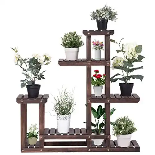 Pflanzenregal COSTWAY Blumenregal, Blumenständer 100x25x97cm