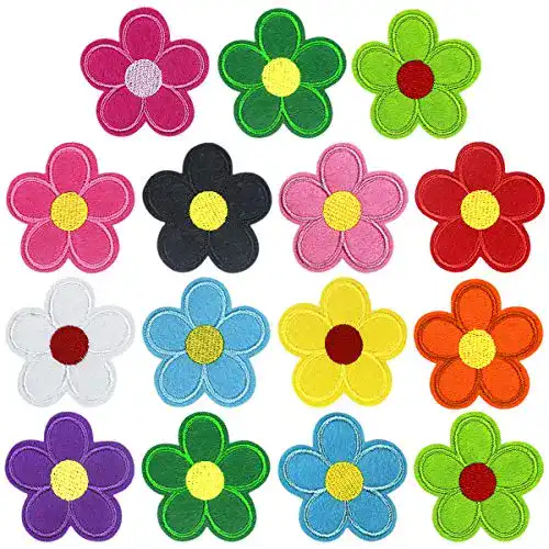 Filzblume WEONE 26 Stücke Bügelflicken Set, Sonnenblume