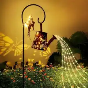 Gießkanne mit Lichterkette BomKra Solar Gießkanne Lichter LED
