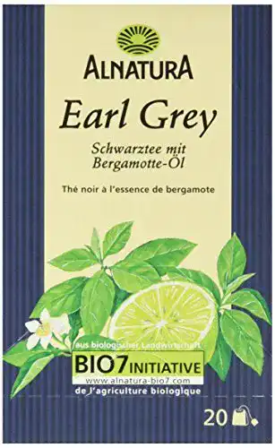 Earl-Grey-Tee Alnatura Bio Earl Grey, 20 Beutel, 6er Pack (6 x 35 g)