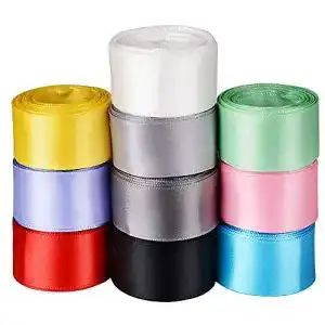 Satinband FLOFIA 50m 10 Farbe 25mm Geschenkband Satin