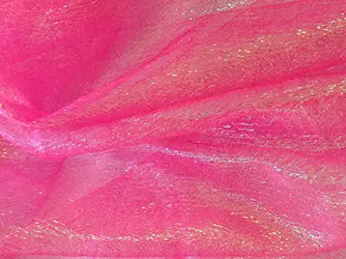 Organza-Stoff Mc-Stoff MULTICOLOR Effekt Organza pink GLITZER