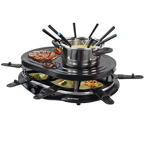 Raclette-Fondue-Set Syntrox Germany 4 in 1, für 8 Personen