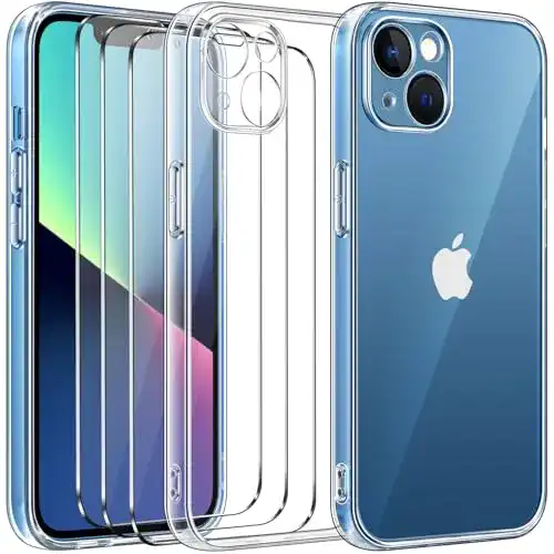 iPhone-13-Hülle ivoler 4-in-1 Hülle mit 3 Stück Panzerfolie