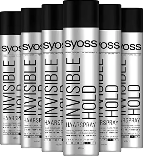 Syoss-Haarspray Syoss Haarspray Invisible Hold Haltegrad 4, 6 x