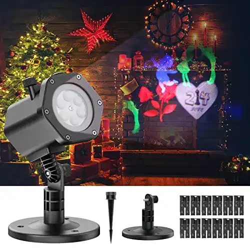 Weihnachtsprojektor Nekano LED, mit 12 wechselbaren Folien
