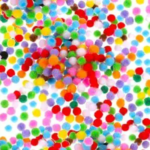Pompons metagio zum Basteln, 1000 Stück Mini Pom Poms, 8mm