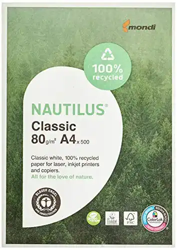 Druckerpapier 80g Neusiedler Mondi, Recycling, Nautilus, 500 Bl.