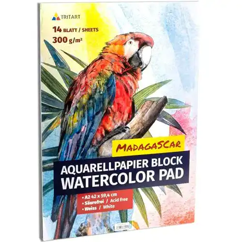 A2-Papier Tritart Aquarellpapier A2 300g 14 Blatt | Din A2