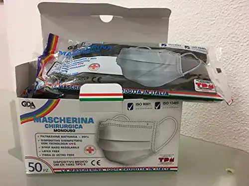OP-Maske schwarz GDA 50 Stück Medizinischer OP Masken TYP II
