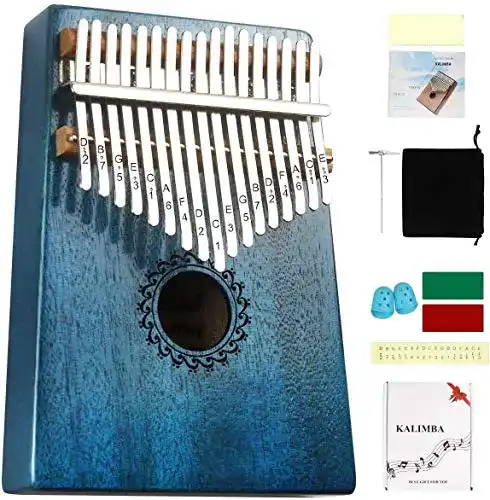 Kalimba FLSEPAMB 17 Schlüssel, Instrument mit Stimmhammer