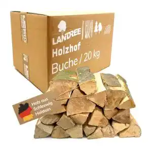 Kaminholz Landree BUCHE, Brennholz 20Kg, Feuerholz, trocken