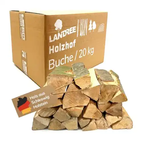 Kaminholz Landree BUCHE, Brennholz 20Kg, Feuerholz, trocken