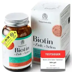 Zink-Selen-Kapseln Suppstainable Jahreskur 365 Biotin Zink Selen