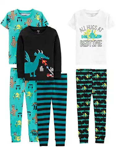 Pyjama Simple Joys by Carter’s 6-piece Snug Fit Cotton Pajama Set