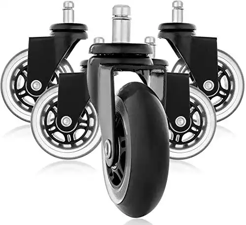 Bürostuhl-Rollen autumndeer Rollerblade Style Gummi, Set von 5