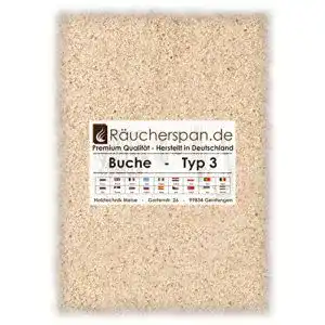 Buchenspäne Räucherspan.de Räuchermehl Buche Typ 3
