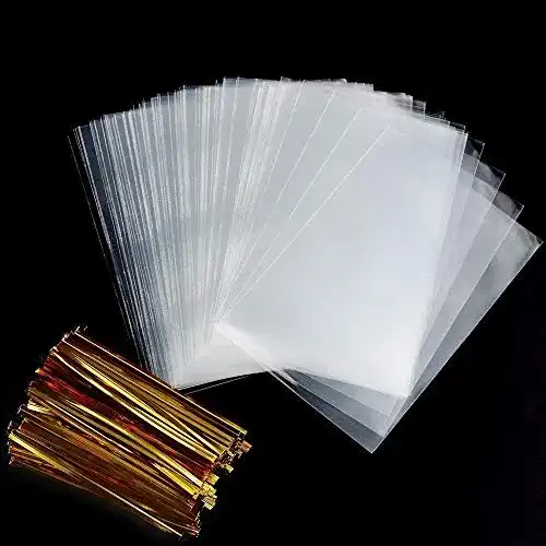 Cellophantüten Faburo 200pcs Klar 8x12cm Süßigkeiten Tütchen