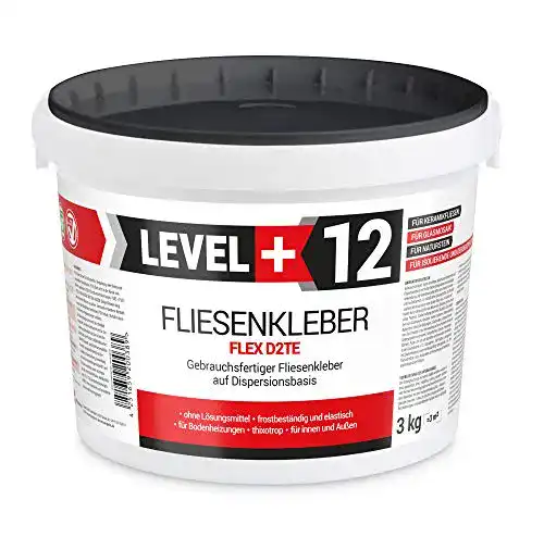 Fliesenkleber LEVEL PLUS 3 kg Fertig Steinkleber Flexmörtel Weiß