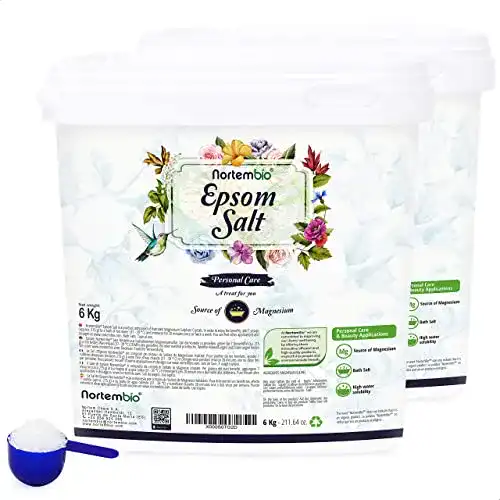 Badesalz Nortembio Epsom Salz 2×6 Kg, 100% Rein Salz