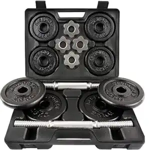 Gewichte ScSPORTS ® 20 kg Hantelset mit Koffer, Guss