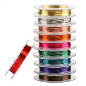 Schmuckdraht Naler 0,3 mm Kupferdraht Set Bunt in 10 Farben