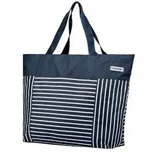 Strandtasche anndora XXL Shopper Navy blau weiß – 40 Liter