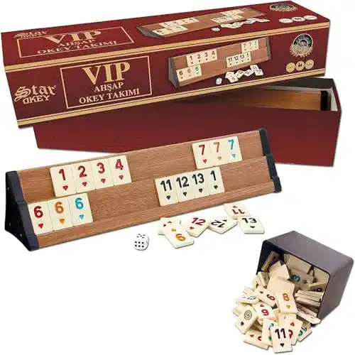 Die beste Rummy Star Premium VIP Okey Holz Wooden Set Melamin Steine 2026 Test Bestseller Rummy Star Premium VIP Okey Holz Wooden Set Melamin Steine