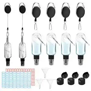Reiseflaschen mit Karabiner Wilxaw 6 Stück 30ml Reiseflaschen Set